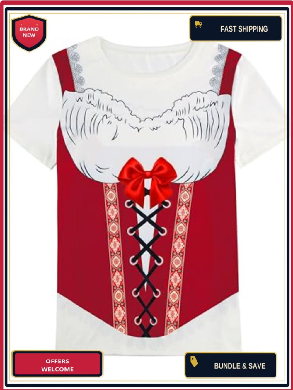 Oktoberfest Bavarian Graphic T-Shirt Short Sleeve Novelty Party Tee